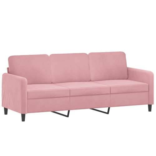 2-dijelni set sofa s jastucima ružičasti baršunasti - Ružičasta s jastučićima Cijena