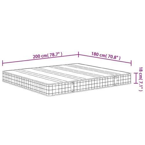 Madrac s oprugama bonnell srednji 180 x 200 cm - 180 x 200 cm 1 Cijena