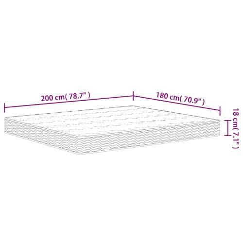 Madrac s oprugama bonnell srednji 180 x 200 cm - 180 x 200 cm 1 Cijena