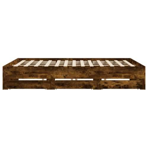 Okvir kreveta s ladicama boja hrasta 200x200 cm Dimljeni hrast 200 x 200 cm Cijena