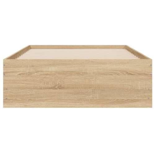 Okvir za krevet s uzglavljem boja hrasta 100x200 cm drveni - sonoma hrast 100 x 200 cm Cijena