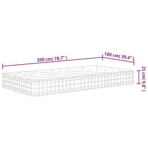 Madrac s džepičastim oprugama srednje čvrst 100 x 200 cm - 100 x 200 cm 1 Cijena