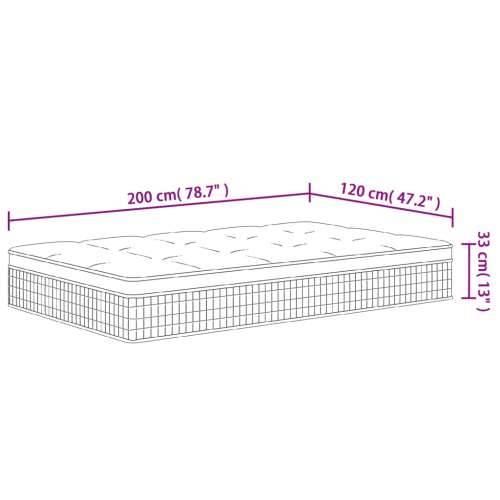 Madrac s džepičastim oprugama srednji plus 120x200 cm - 120 x 200 cm 1 Cijena
