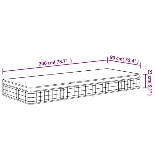 Madrac s oprugama bonnell srednji 90 x 200 cm - 90 x 200 cm 1 Cijena