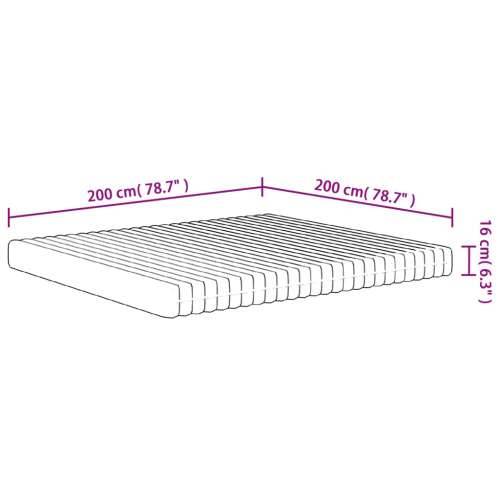 Madrac od pjene srednje mekani 200x200 cm - 200 x 200 cm 1 Cijena