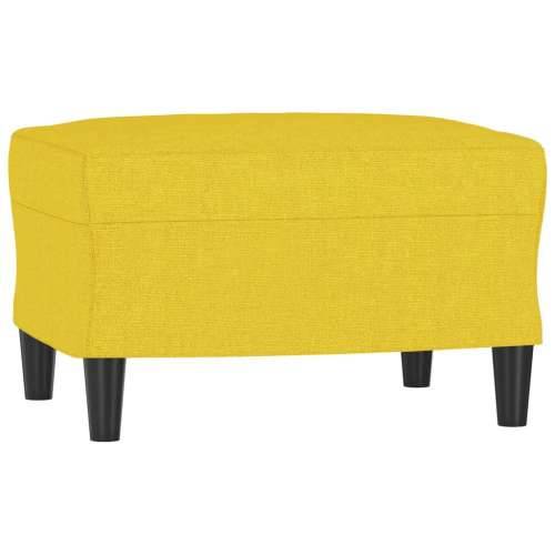 Fotelja s tabureom svjetložuta 60 cm od tkanine - Svjetložuta Cijena