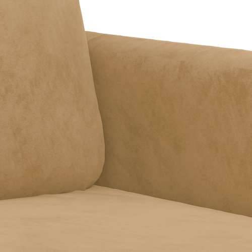 2-dijelni set sofa s jastucima smeđi baršunasti - Smeđa s jastučićima Cijena