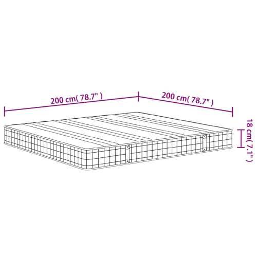 Madrac s oprugama bonnell srednji 200 x 200 cm - 200 x 200 cm 1 Cijena