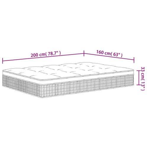 Madrac s džepičastim oprugama srednji plus 160 x 200 cm bračni - 160 x 200 cm 1 Cijena