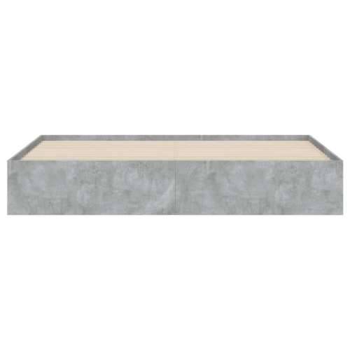 Okvir kreveta s ladicama siva boja betona 200x200 cm drveni - Beton siva 200 x 200 cm Cijena