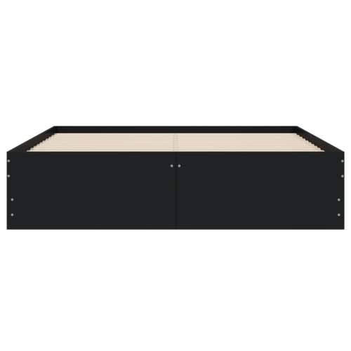 Okvir za krevet s ladicama crna 120x200 cm konstruiranog drva - Crna 120 x 200 cm Cijena