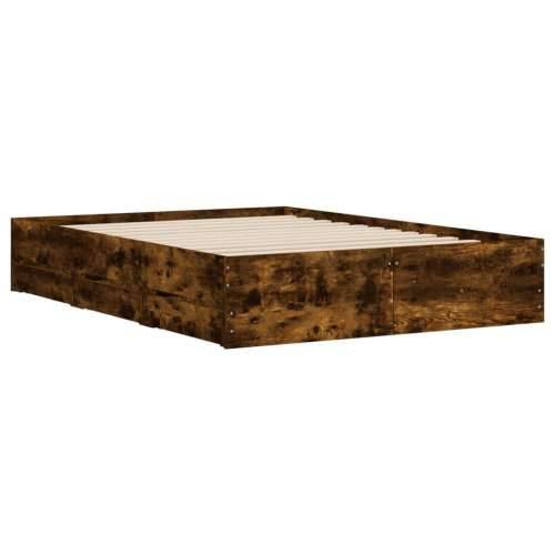 Okvir kreveta s ladicama boja hrasta 120x190 cm - Dimljeni hrast 120 x 190 cm Cijena