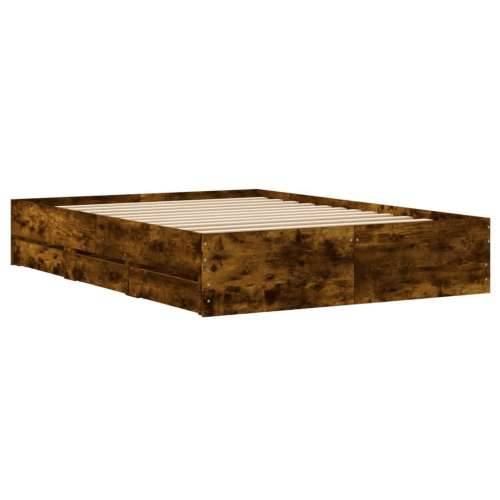 Okvir kreveta s ladicama boja hrasta 120x190 cm - Dimljeni hrast 120 x 190 cm Cijena