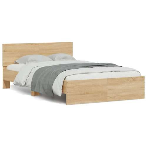 Okvir kreveta s uzglavljem boja hrasta 120x190 cm - sonoma hrast 120 x 190 cm Cijena