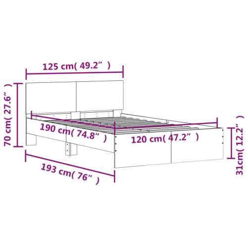 Okvir kreveta s uzglavljem boja hrasta 120x190 cm - sonoma hrast 120 x 190 cm Cijena