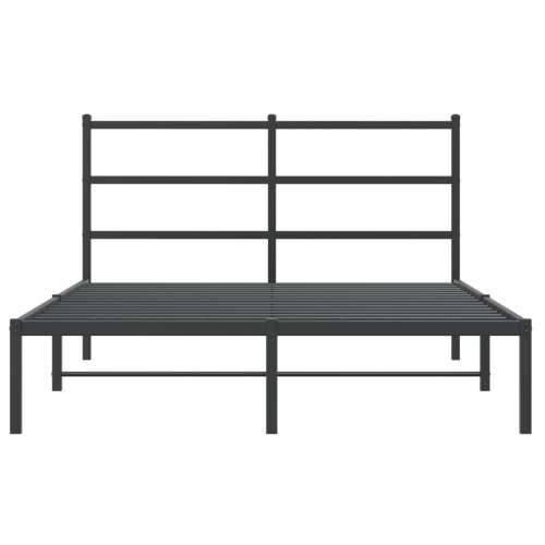 Metalni okvir za krevet s uzglavljem crni 140x190 cm - Crna 140 x 190 cm s uzglavljem Cijena