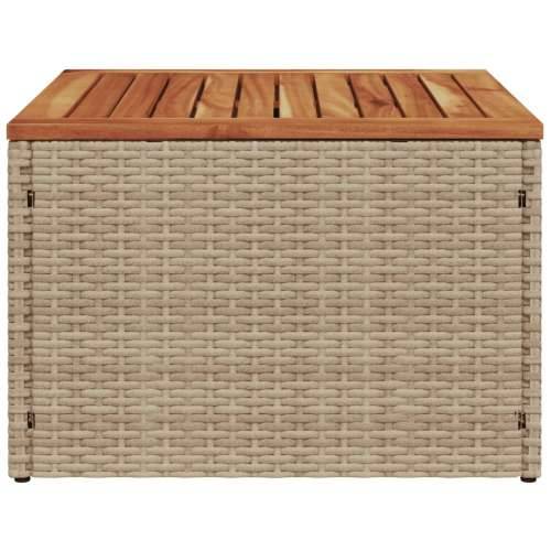 Vrtni stol bež 55 x 55 x 37 cm od poliratana i bagremovog drva - Bež 1 boja drva Cijena