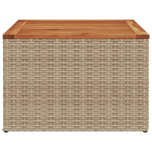 Vrtni stol bež 55 x 55 x 37 cm od poliratana i bagremovog drva - Bež 1 boja drva Cijena