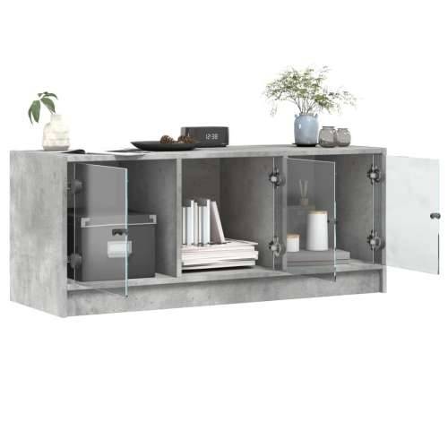 TV ormarić sa staklenim vratima boja betona 102x37x42 cm - Beton siva 1 Cijena