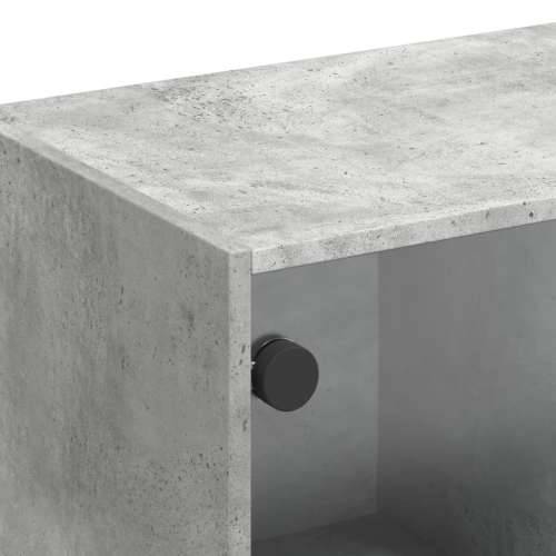 TV ormarić sa staklenim vratima boja betona 102x37x42 cm - Beton siva 1 Cijena