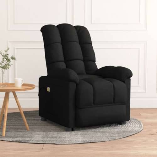 Masažna fotelja od tkanine crna Cijena