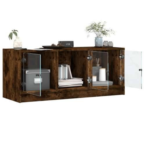 TV ormarić sa staklenim vratima boja hrasta 102x37x42 cm - Dimljeni hrast 1 Cijena