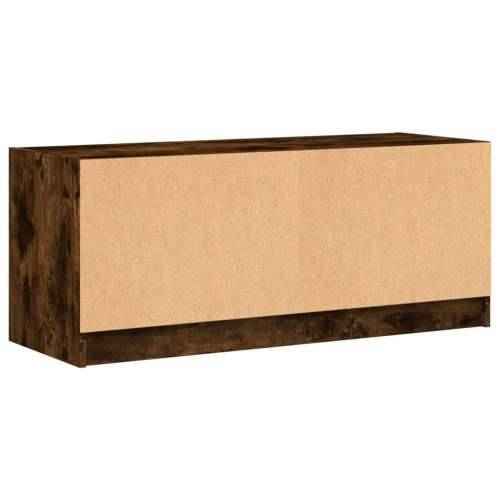 TV ormarić sa staklenim vratima boja hrasta 102x37x42 cm - Dimljeni hrast 1 Cijena
