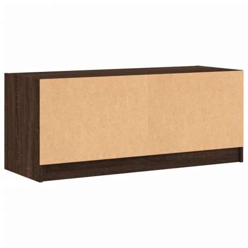 TV ormarić sa staklenim vratima smeđa boja hrasta 102x37x42 cm - Smeđi hrast 1 Cijena