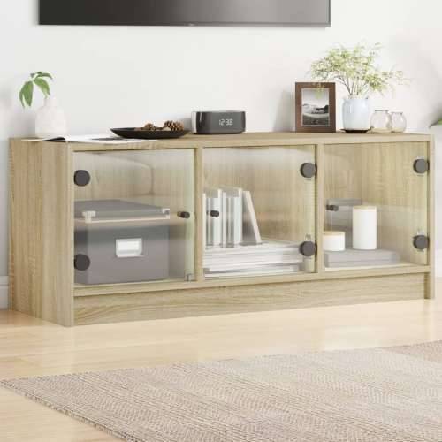 TV ormarić sa staklenim vratima boja hrasta sonome 102x37x42 cm - sonoma hrast 1 Cijena