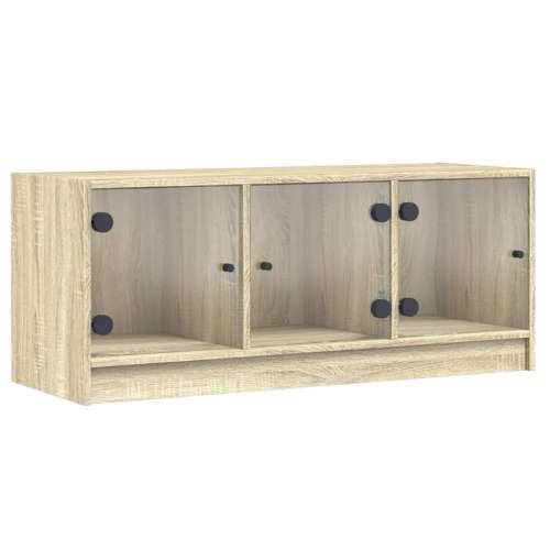 TV ormarić sa staklenim vratima boja hrasta sonome 102x37x42 cm - sonoma hrast 1 Cijena