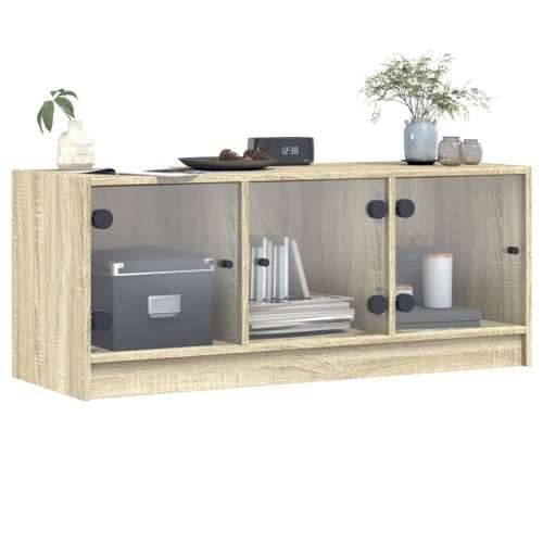 TV ormarić sa staklenim vratima boja hrasta sonome 102x37x42 cm - sonoma hrast 1 Cijena