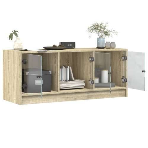 TV ormarić sa staklenim vratima boja hrasta sonome 102x37x42 cm - sonoma hrast 1 Cijena