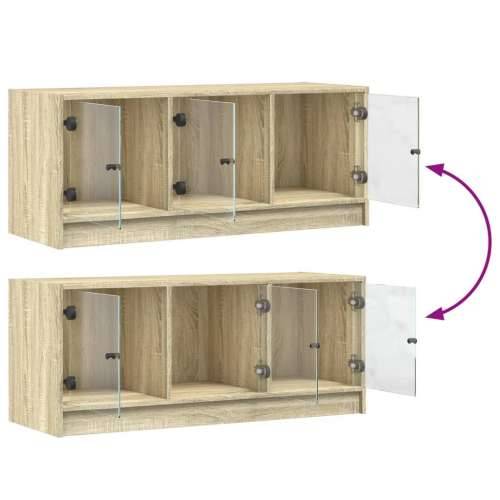 TV ormarić sa staklenim vratima boja hrasta sonome 102x37x42 cm - sonoma hrast 1 Cijena
