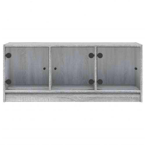 TV ormarić sa staklenim vratima siva boja hrasta 102x37x42 cm - Sivi hrast sonoma 1 Cijena