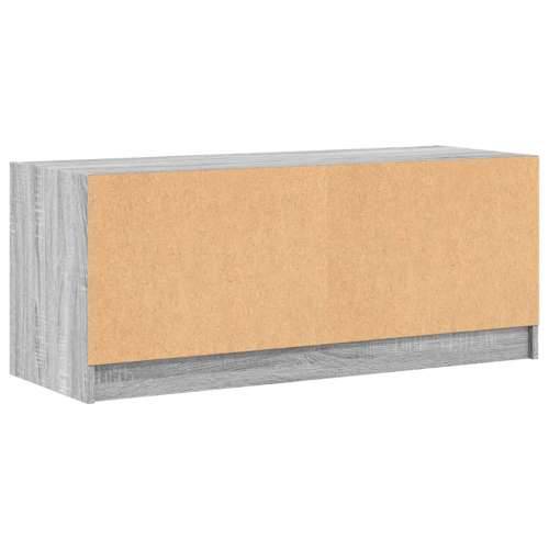 TV ormarić sa staklenim vratima siva boja hrasta 102x37x42 cm - Sivi hrast sonoma 1 Cijena