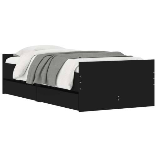 Okvir kreveta s ladicama crni 90 x 190 cm - Crna 90 x 190 cm Cijena