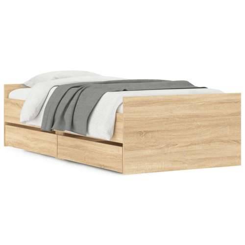 Okvir kreveta s ladicama boja hrasta 90x190 cm sonoma hrast 90 x 190 cm Cijena