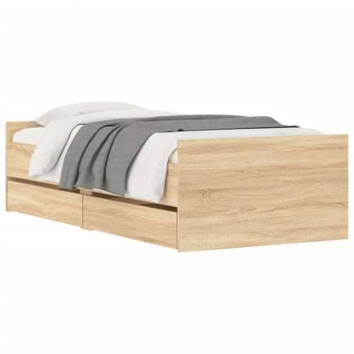 Okvir kreveta s ladicama boja hrasta 90x190 cm sonoma hrast 90 x 190 cm Cijena