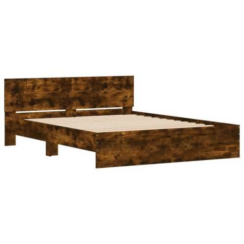 Okvir kreveta s uzglavljem boja hrasta 140x190 cm - Dimljeni hrast 140 x 190 cm Cijena