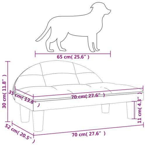 Krevet za pse crni 70x52x30 cm baršunasti Cijena