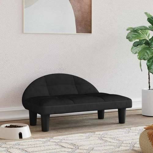Krevet za pse crni 70x52x30 cm baršunasti - Crna Baršun Cijena