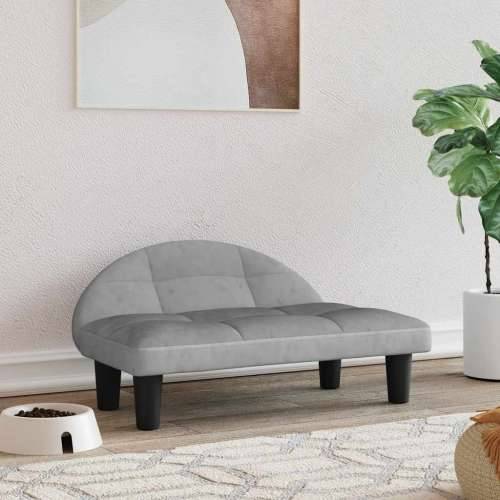 Krevet za pse svjetlosivi 70 x 52 x 30 cm baršunasti - Svjetlosiva Baršun Cijena