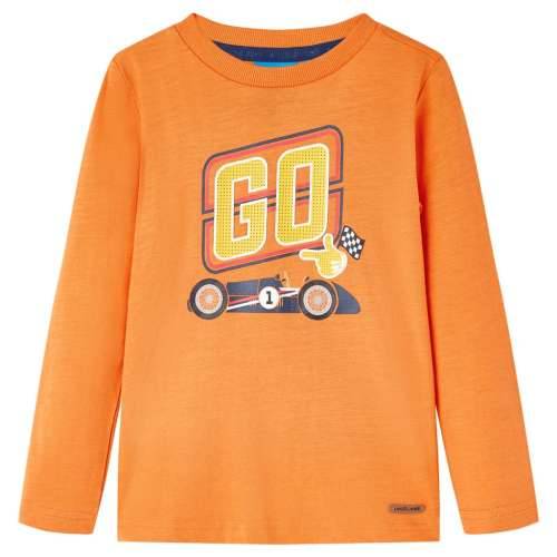 Dječja majica s dugim rukavima tamnonarančasta 116 - orange 116 (5 – 6 godina) Cijena
