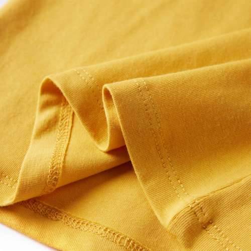 Dječja majica dugih rukava tamna oker boja 140 - Boja okre 140 (9 – 10 godina) Cijena