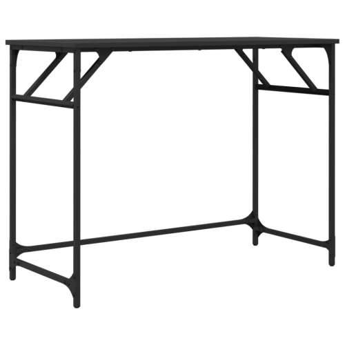 Radni stol crni 100 x 45 x 76 cm konstruirano drvo i čelik - Crna Cijena