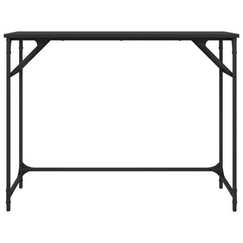 Radni stol crni 100 x 45 x 76 cm konstruirano drvo i čelik - Crna Cijena