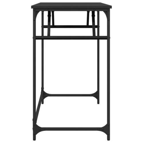 Radni stol crni 100 x 45 x 76 cm konstruirano drvo i čelik - Crna Cijena