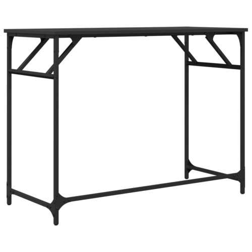 Radni stol crni 100 x 45 x 76 cm konstruirano drvo i čelik - Crna Cijena