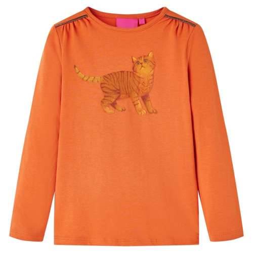 Dječja majica s dugim rukavima tamnonarančasta 140 - orange 140 (9 – 10 godina) Cijena