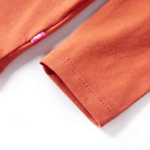 Dječja majica s dugim rukavima tamnonarančasta 140 - orange 140 (9 – 10 godina) Cijena